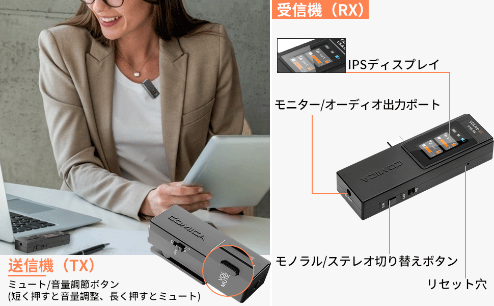 Amazon | ワイヤレスマイクシステム Comica VDLive10 USB スマホ