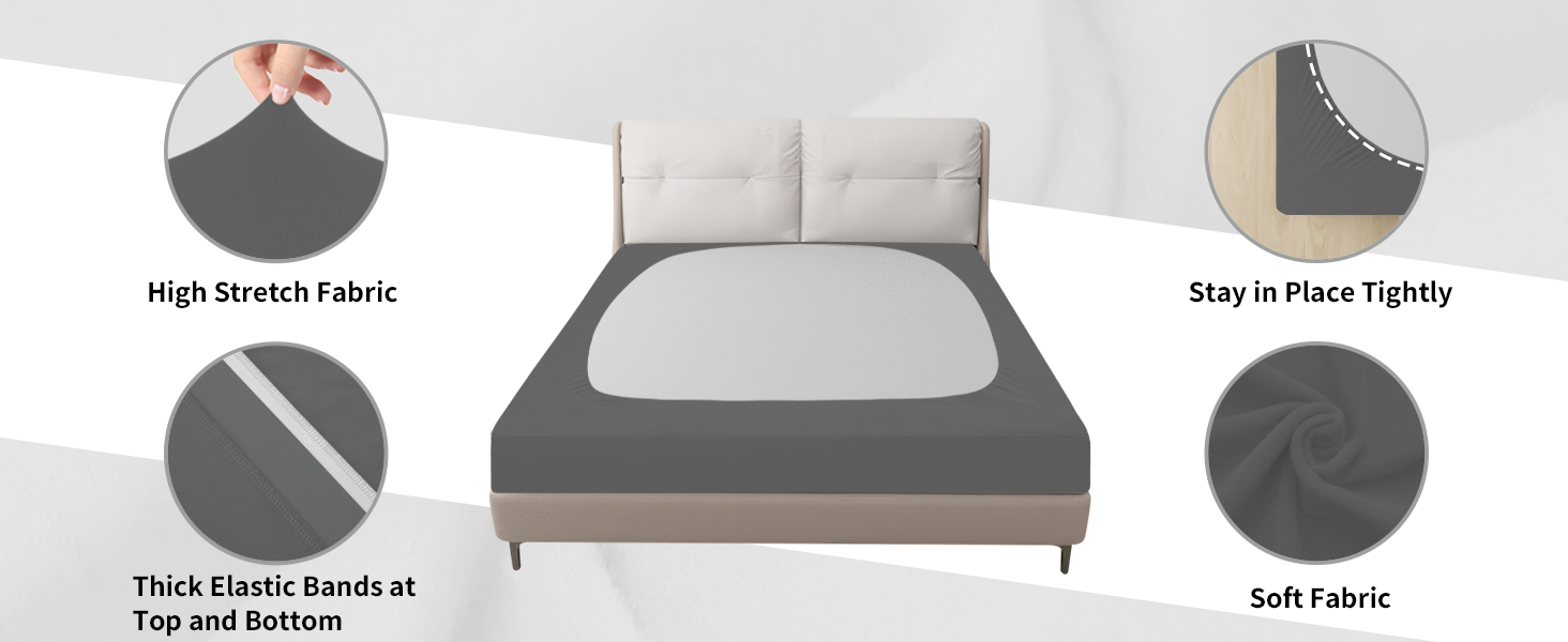 EasyGoing Box Spring Cover Full Size, 4 Way Stretch Smooth