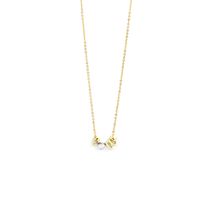 initial heart dainty necklace gold