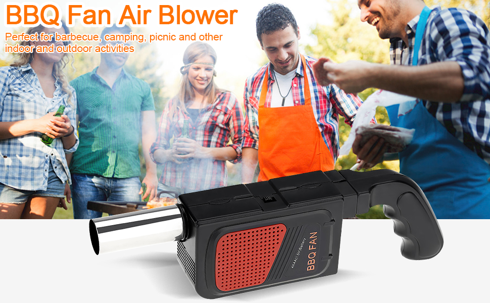 Fire Bellows, Portable Handheld Electric Bellows for Open Fire for