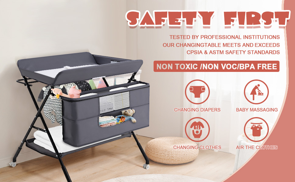 DAWNSPACES Baby Changing Tables, Portable Folding Baby