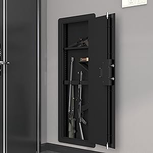 Wall Gun Safe Between The Studs, Hidden Wall Safes For Home Rifle And Pistols