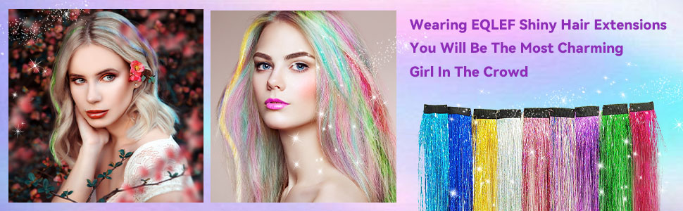 Glitter Extensions Clip In Hair Extensions