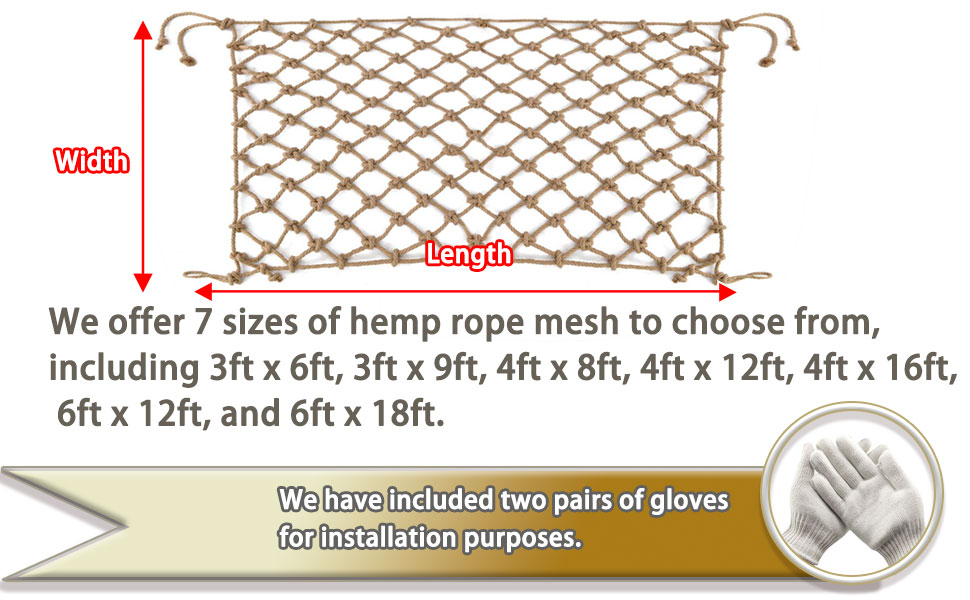 Amazon.com: AQICHEYO Natural Jute Rope Net - Heavy Duty and Versatile ...