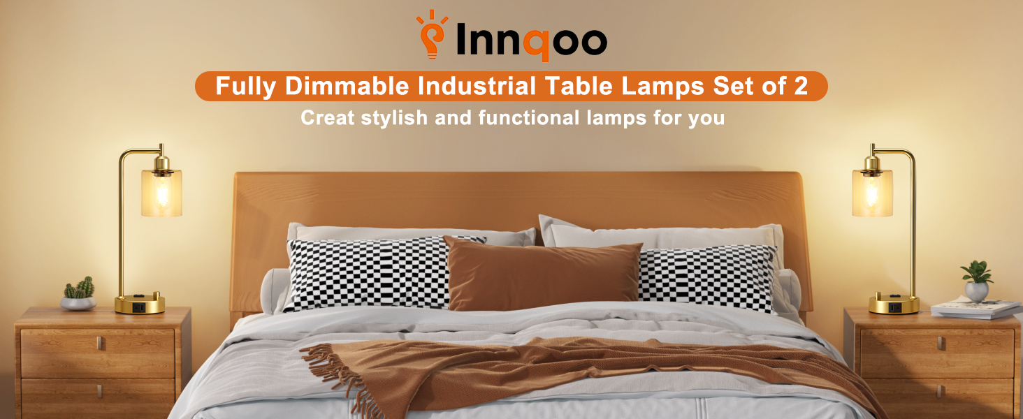 clear table lamps for bedroom set of 2