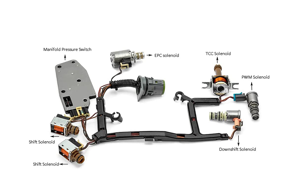 4L60E Transmission Solenoid Valve Kit Compatible with 19932006 GM EPC Shift TCC 3
