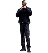 OHS Black Teddy Fleece Jacket Mens, Full Zip Up Coat for Women Men Ultra Soft Cosy Long Sleeve Sw...