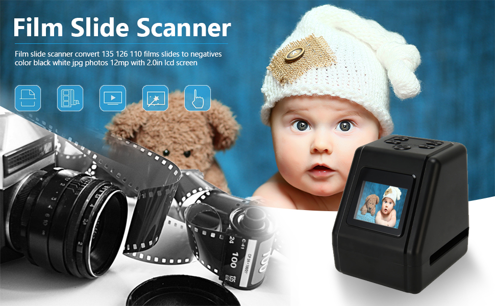 12MP All in 1 Film & Slide Scanner