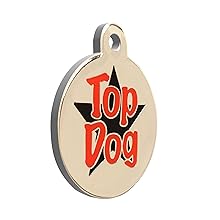 design top dog pet id tag