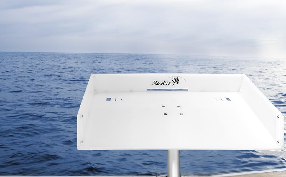 Mershca Bait/Filet Mate Table with Rod Holder Mount, Boat