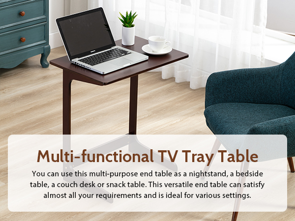 Amazon.com: Zoopolyn Tv Tray Table Bamboo Tv Dinner Table C