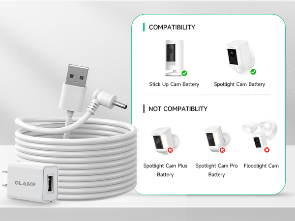 Amazon.com: OLAIKE Indoor/Outdoor Power Adapter for Ring