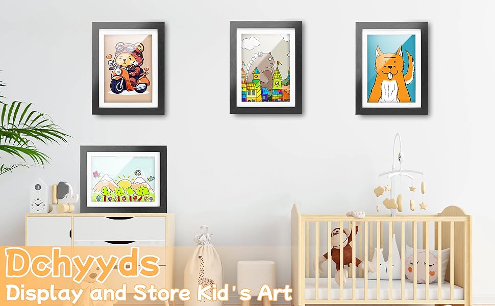 Dchyyds Kids Artwork Frames Changeable, 8.5x11 Front