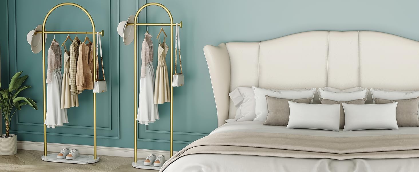 gold clothes rack