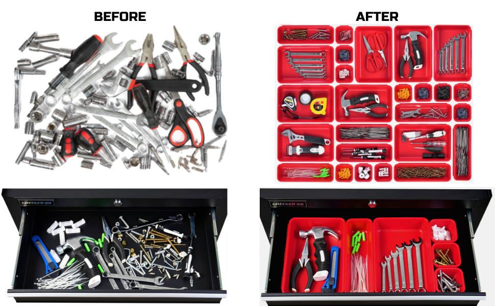 ONREVA Tool Box Organizers and Storage Trays, Tool Drawer