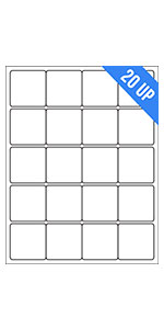 2 x 2 - 20UP-Single Sheet