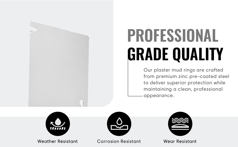 Plaster Ring Mud Ring, Blank Wall Plate Cover, Junction Box Blank Outlet Cover, Blank Electric Box