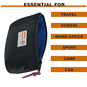 small zipper pouch widely in use as  cosmetic bag makeup bag pill organizer cable cord organizer