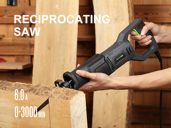 GALAX PRO 120V Reciprocating Saw, 6.0 Amp Variable Speed