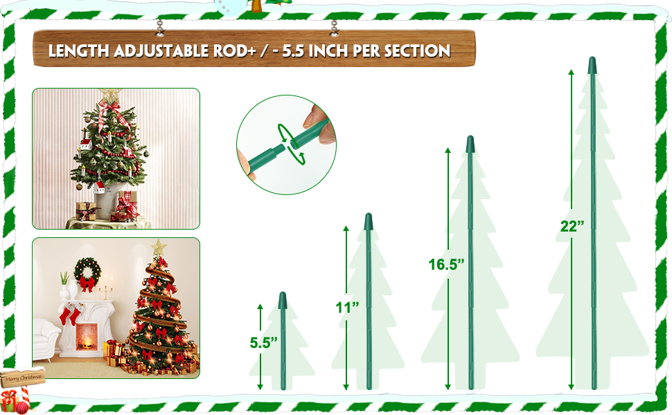 Christmas Tree Topper Holder Stabilizer, 4 PCs Universal