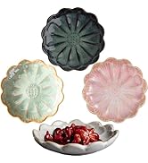 Orkim Ceramic Lotus Flower Earring Display Tray, Bedside Table Jewelry Dish, Kitchen Utensil Cook...