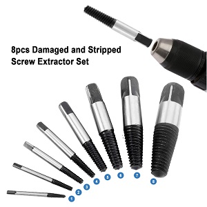 BTSHUB 8pcs Damaged and Stripped Screw Extractor Set