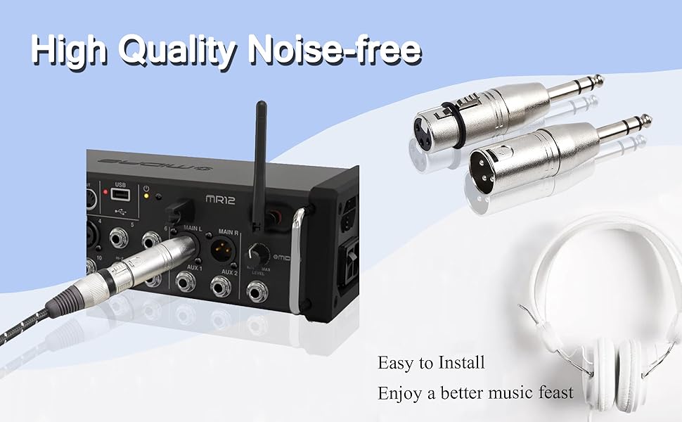 6.35MM Male to xlr male adapter