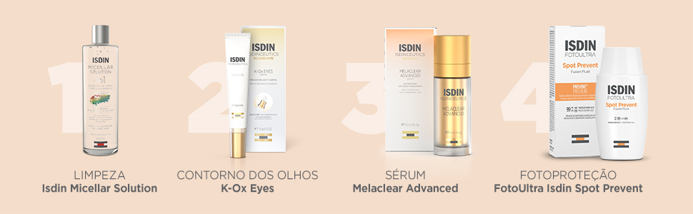 Melaclear Advanced é um sérum facial clareador da linha Isdinceutics. 