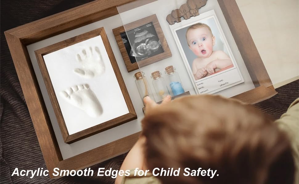 baby handprint footprint expecting parents NEW PARENTS Newborn Keepsake Box baby hand  footprint kit