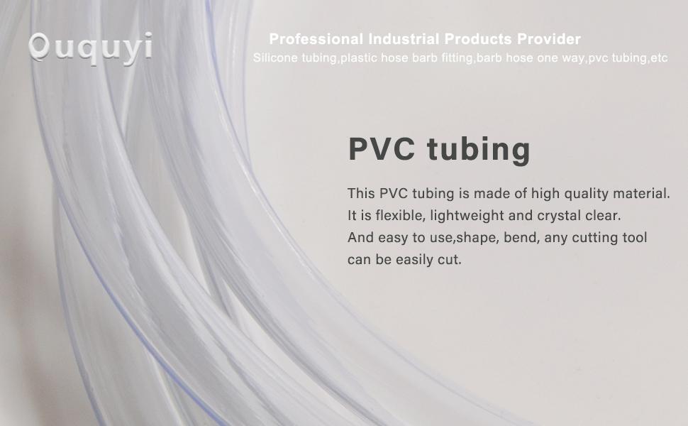 QuQuyi PVC Vinyl Tubing Lightweight Grade Clear Plastic