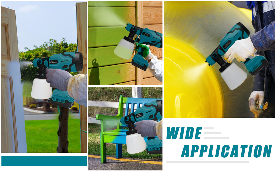 Paint Sprayer for Makita 18V Battery, Cordless HVLP Paint