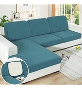 YEMYHOM Stretch Individual Cushion Covers Sofa Seat Cushion Slipcovers Soft Couch Cover Replaceme...