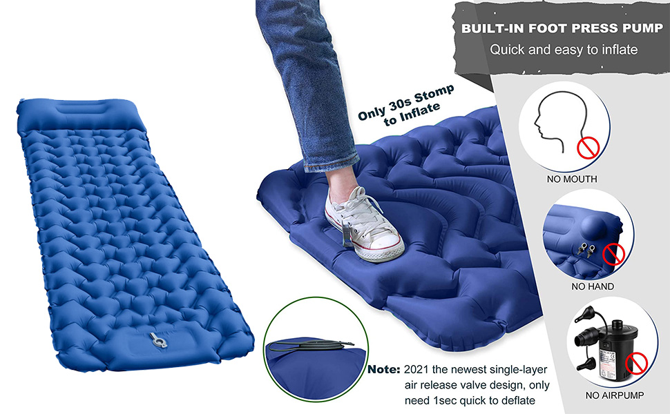 FUN2WILD Camping Sleeping Pad, Inflatable Sleeping Mat