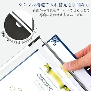 ❤️m子❤️2L額付き4点 (1点ラメ付き)❤ Amazon.co.jp: I'm so happy フォトフレーム ガラス a4 額縁 縦横