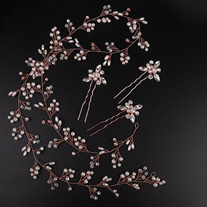 rsse gold long hair vine