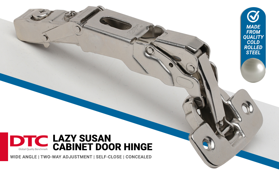 DTC Wide Angle Corner Lazy Susan Pantry Self Closing 155 Degree Kitchen