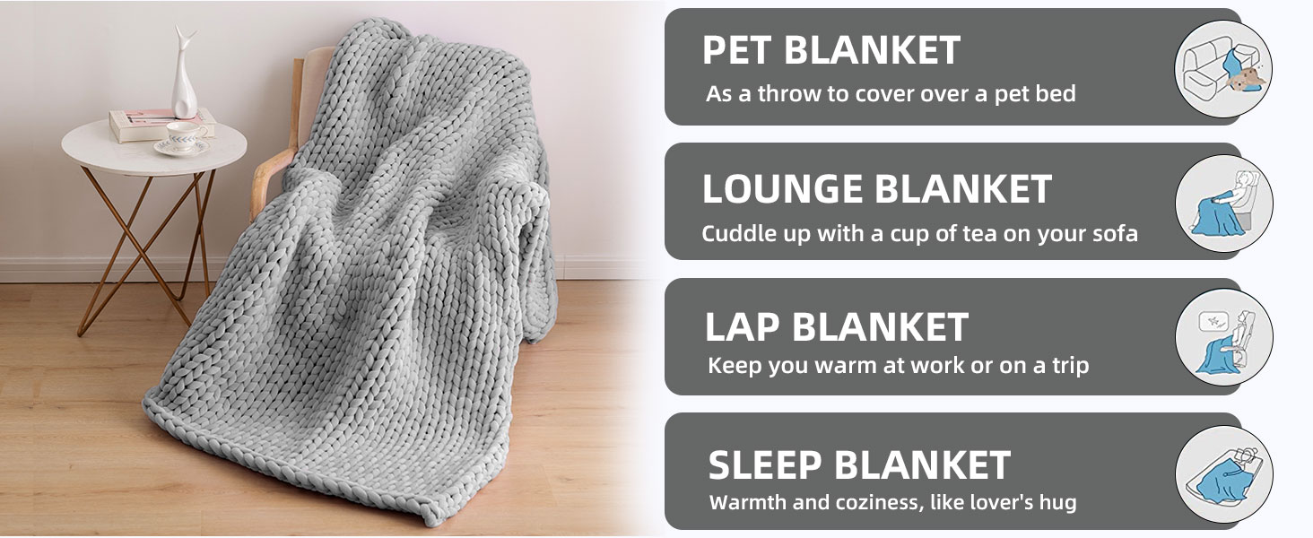 Weighted Idea Knitted Weighted Blanket (60" x 80", 15lbs