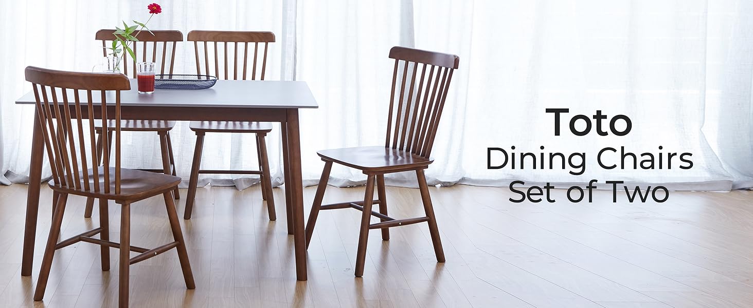 oak walnut black wood wooden spindle windsor high back armless kitchen dining room side chairs two