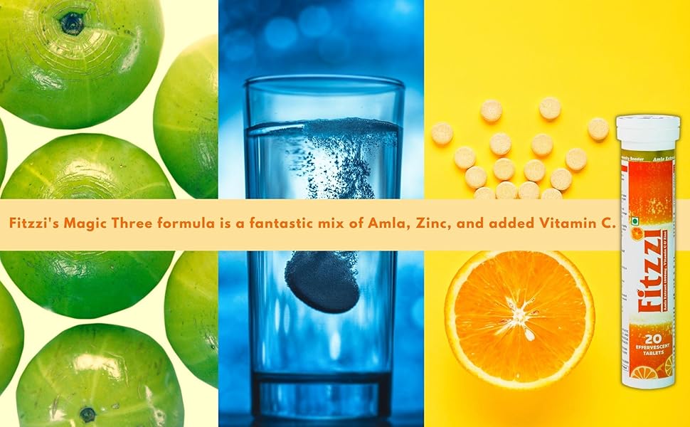 fitzzi, orange, effervescent drink, amla, vitamin c, immunity boost, health drink, skin supplement