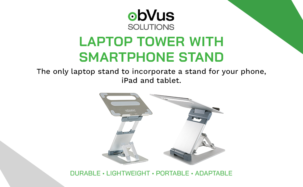 obVus Solutions minder HeightAdjustable Laptop Tower