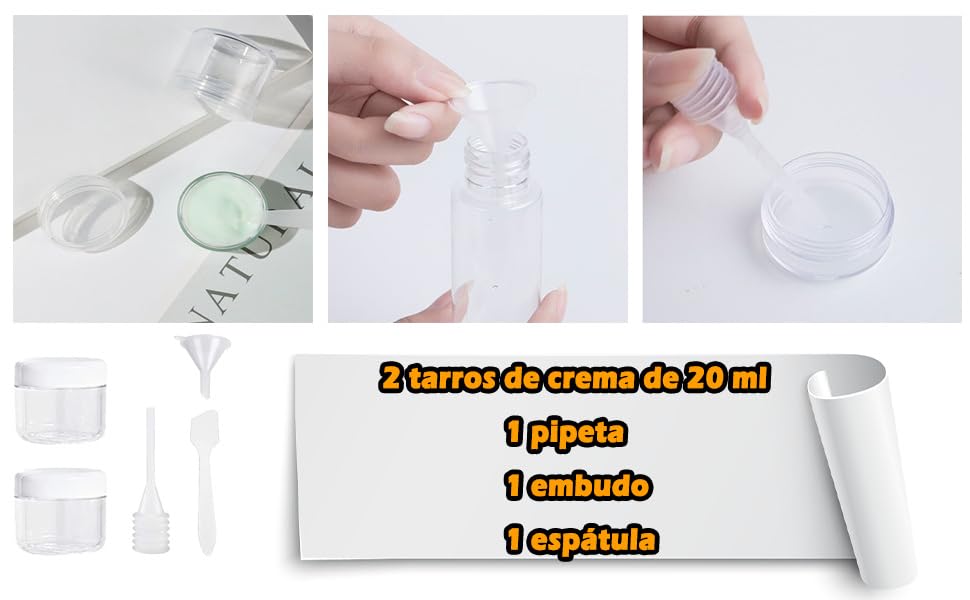 Juego de botellas de viaje