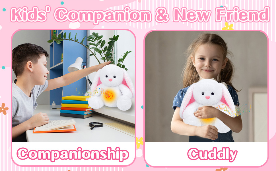 Breathing Stuffed Animals Bunny Plush Toys Easter Easter Plush Toys For Kids Easter Gifts