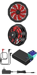 Kogeegoo 空調作業着用ファン バッテリーセット 日本製ブラシレスモーター Amazon.co.jp: Kogeegoo 作業服用ファン ベスト 作業着用 羽9枚