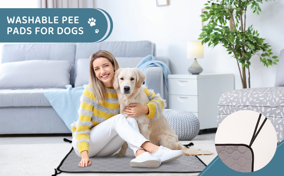 Cajmols Reusable Puppy Pads, Washable Puppy Pads Waterproof