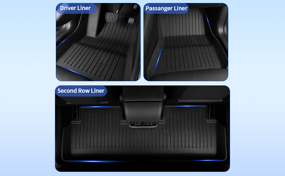 OFFCURVE Car Mats for Model 3 Floor Mats Custom Fit All