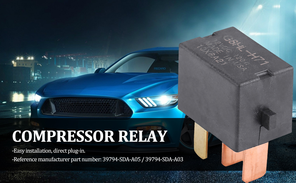 Air Compressor Relay Fuse Relay Switch Car Compressor Starter Relay