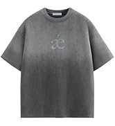 Aelfric Eden Mens Oversized T-Shirts Heavyweight Cotton Gradient Wash Tshirt Loose Fit Short Slee...