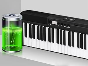 Amazon | Veetop 電子ピアノ 88鍵盤 充電式 キーボード ピアノ