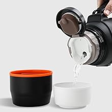 hot water bottle with 2 cups
