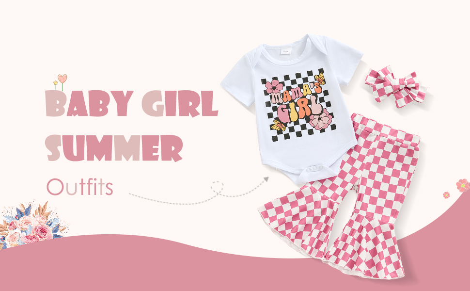 Baby girl's clothing set is suitable for 0-3 months baby girl clothes, infant baby 3-6 months girl